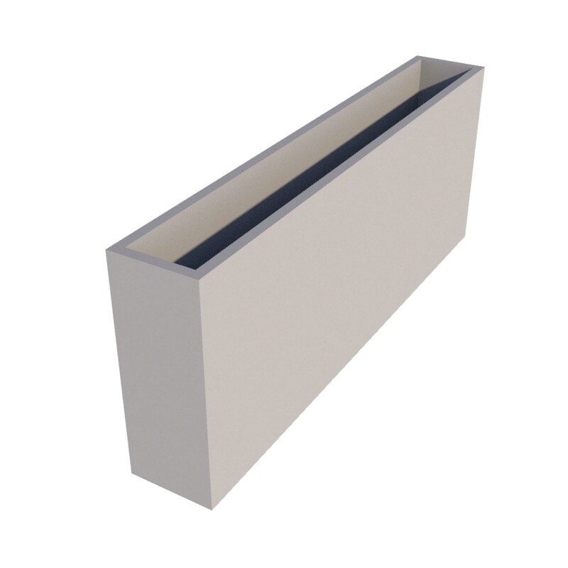 Powder Coated Rectangular Planter 1650 x 250 x 650