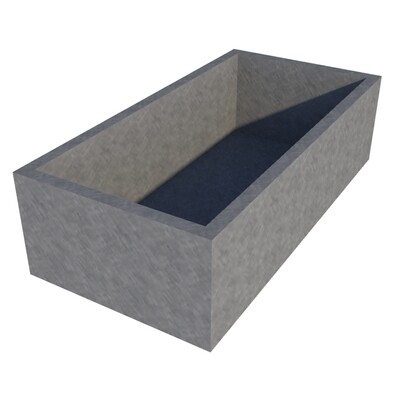 Galvanised Rectangular Planter 900 x 450 x 250