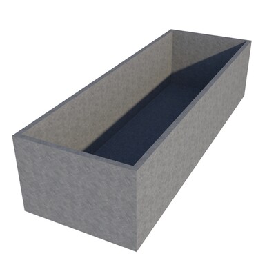 Galvanised Rectangular Planter 1900 x 650 x 450