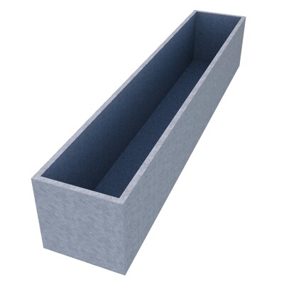 Galvanised Rectangular Planter 2500 x 450 x 450