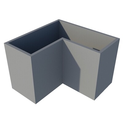 Powder Coated L-shaped Planter 850 x 850 x 600