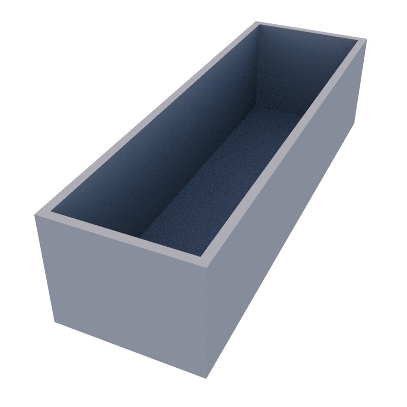 Powder Coated Rectangular Planter 1600 x 500 x 400