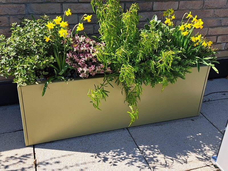 Powder Coated Rectangular Planter 1000 x 300 x 500