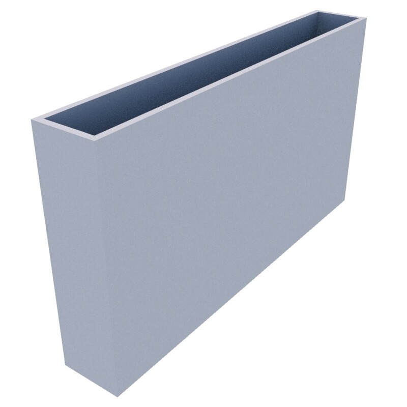 Powder Coated Long Rectangular Planter 2000 x 300 x 1100