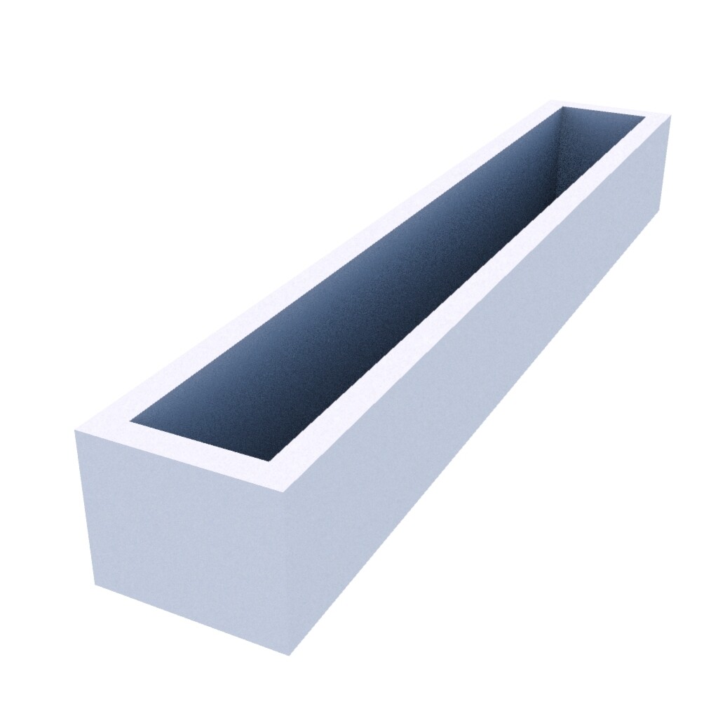 Powder Coated Rectangular Planter 1500 x 250 x 200