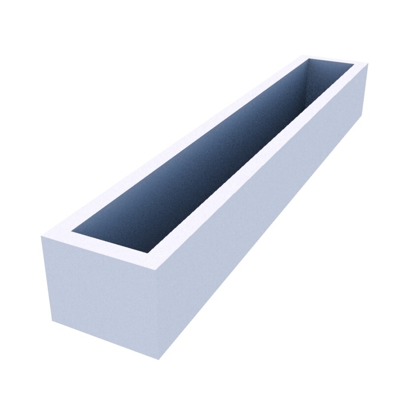 Powder Coated Rectangular Planter 1500 x 250 x 200