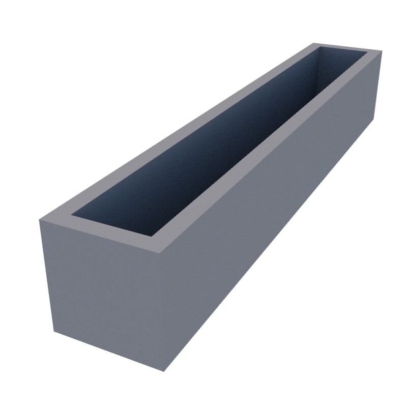 Powder Coated Rectangular Planter 1500 x 250 x 250