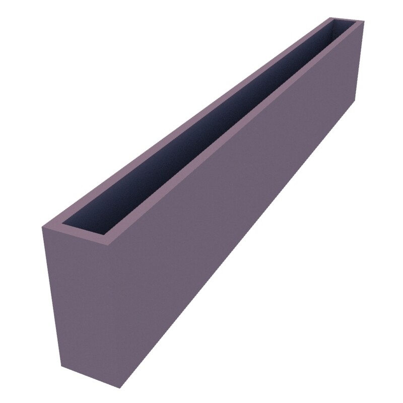 Powder Coated Long Rectangular Planter 2200 x 170 x 400