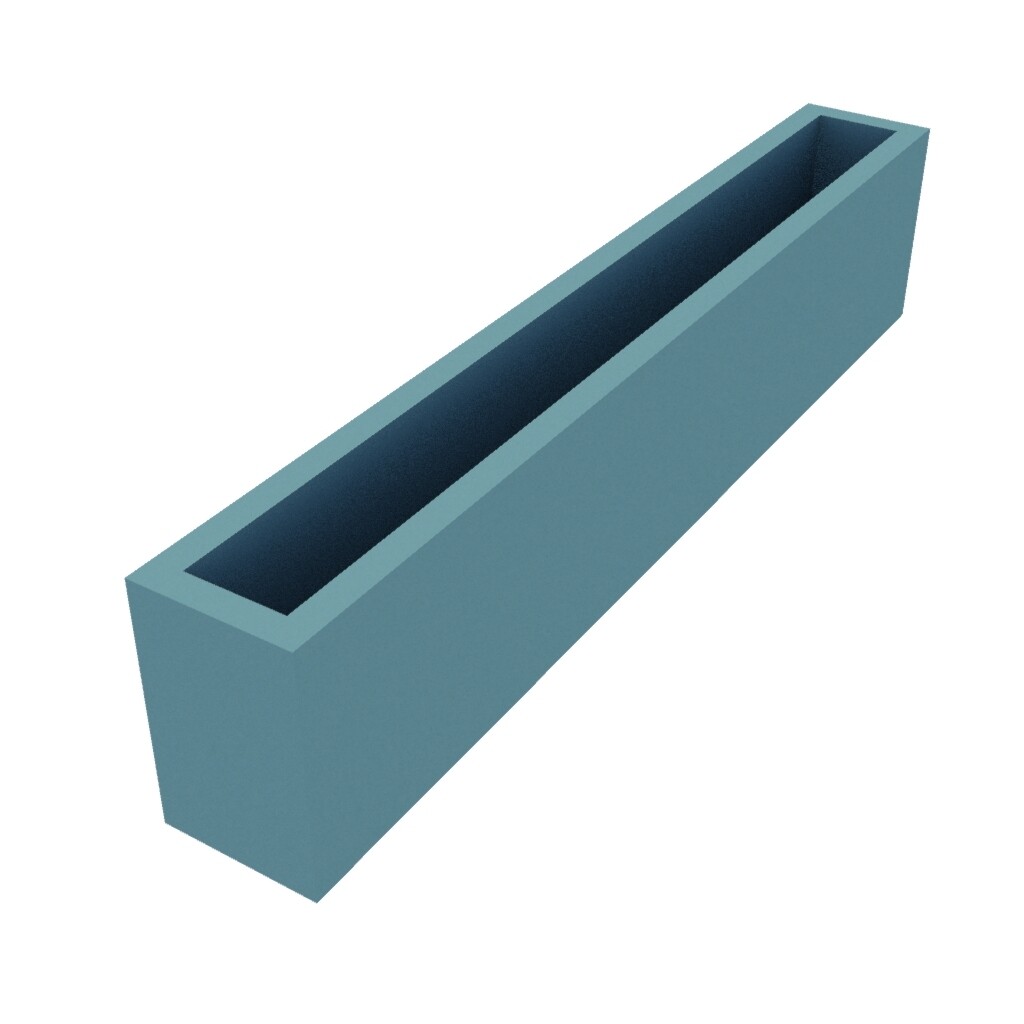 Powder Coated Long Window Box 1200 x 160 x 250