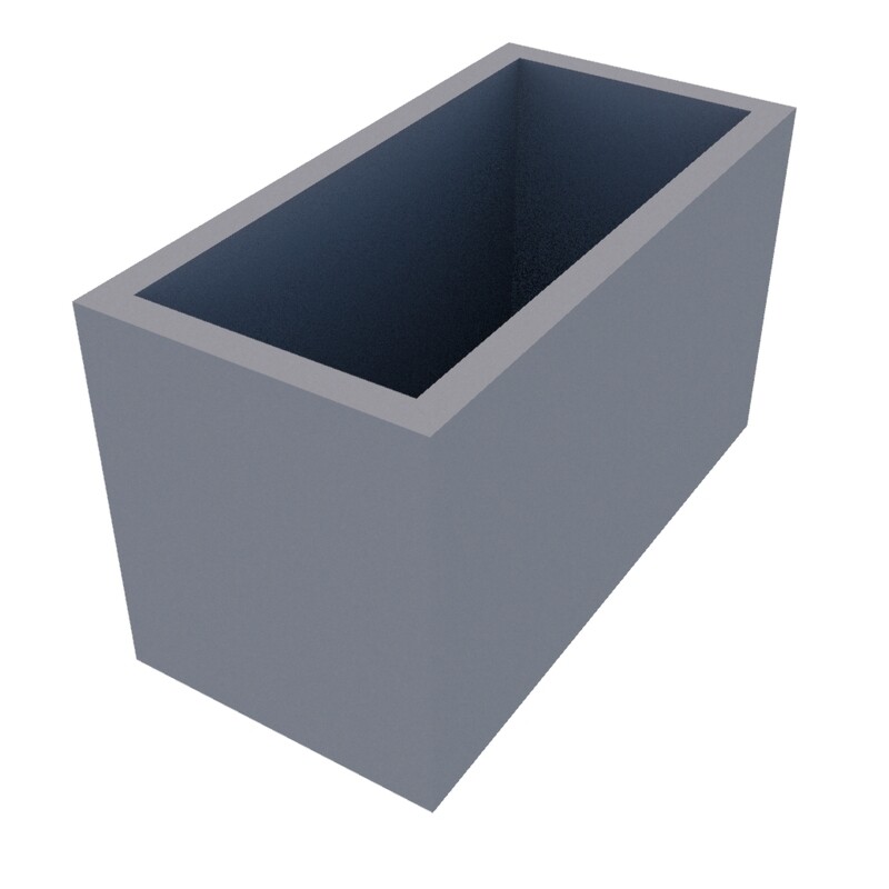 Powder Coated Rectangular Planter 600 x 300 x 350
