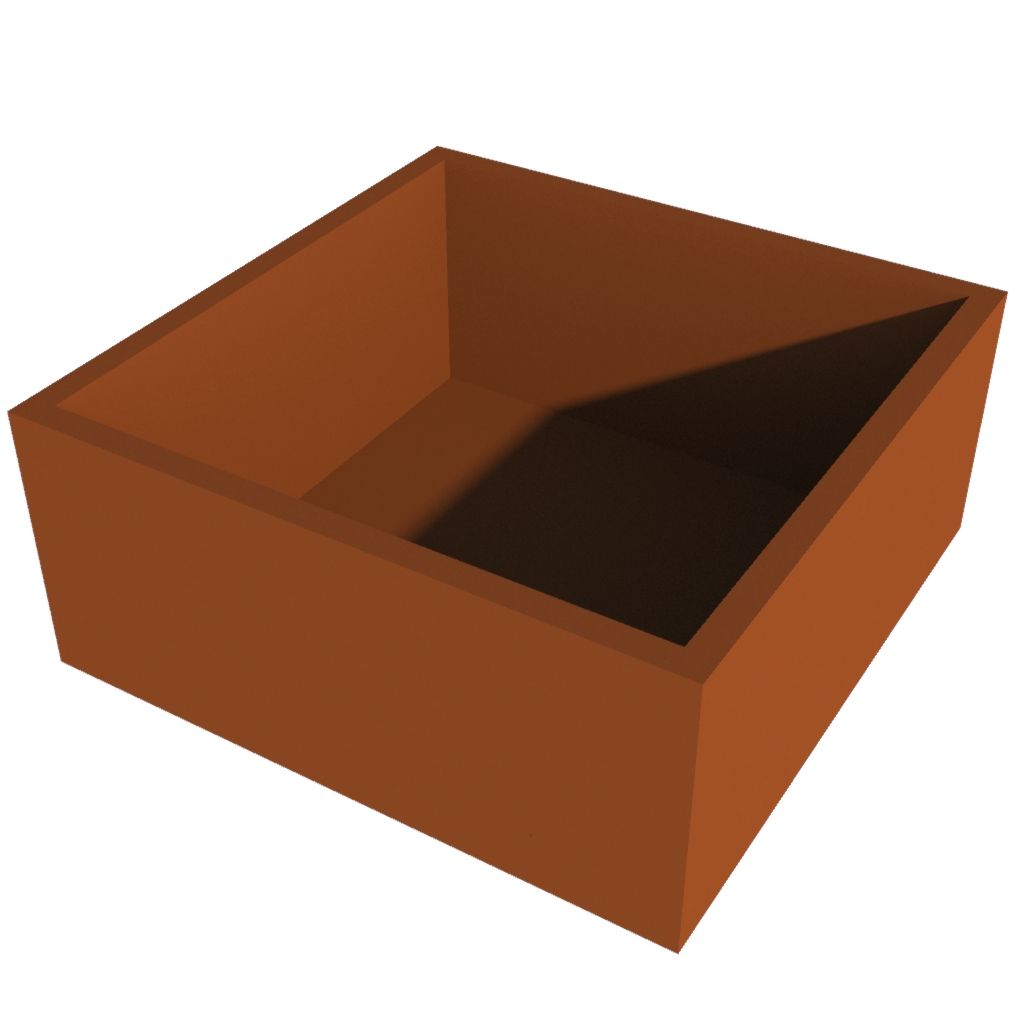 Powder Coated Cube Planter 700 x 700 x 300