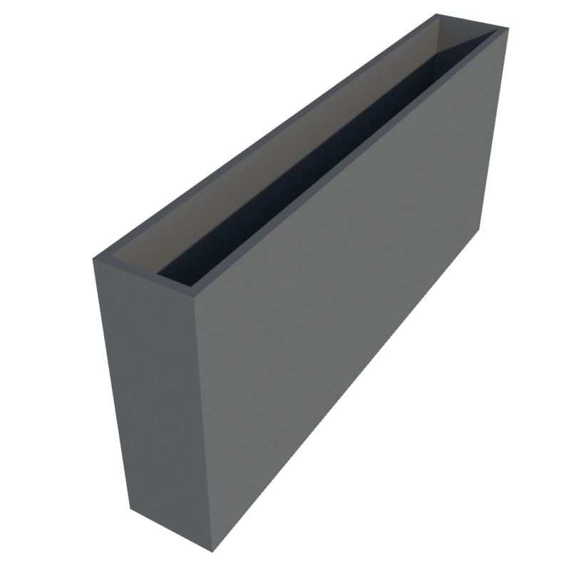 Powder Coated Long Rectangular Planter 2000 x 300 x 900