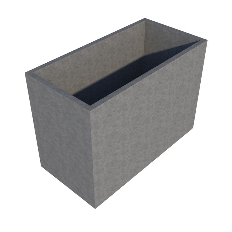 Galvanised Rectangular Planter 1000 x 500 x 700