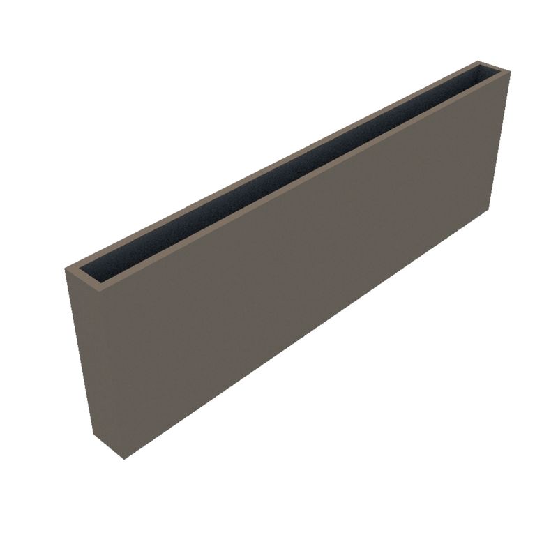 Powder Coated Long Rectangular Planter 2200 x 250 x 700