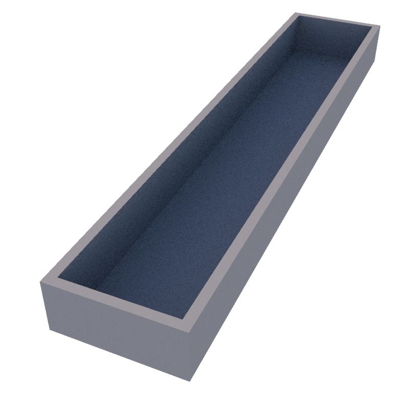 Powder Coated Long Rectangular Planter 2000 x 400 x 170