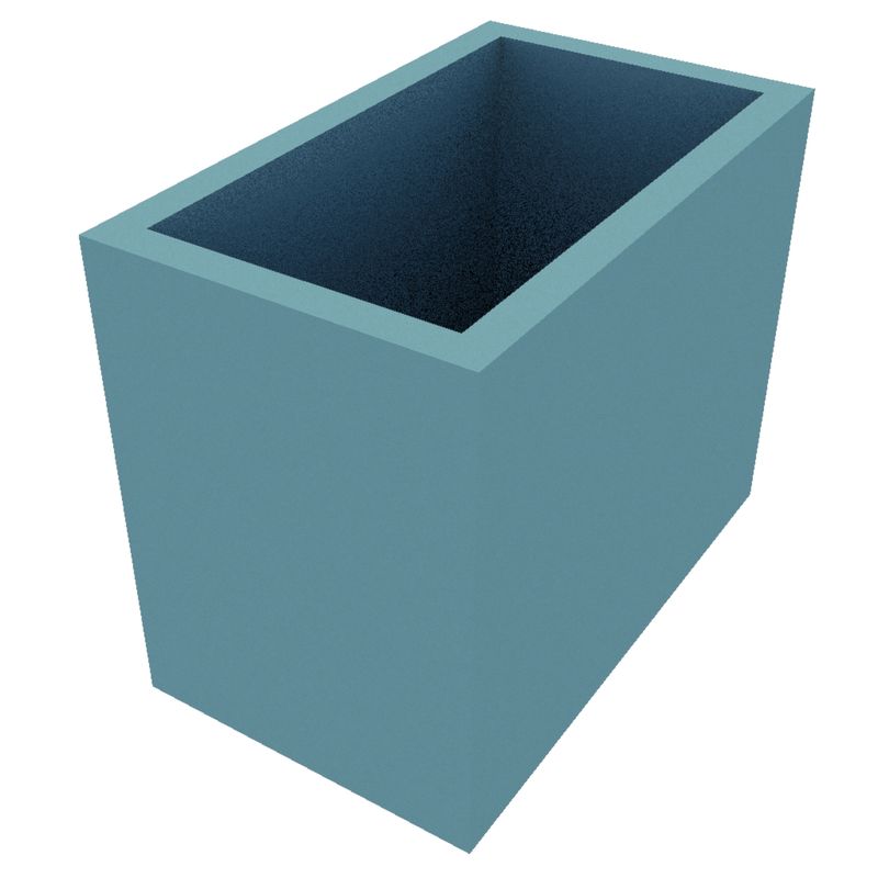 Powder Coated Rectangular Planter 500 x 300 x 400
