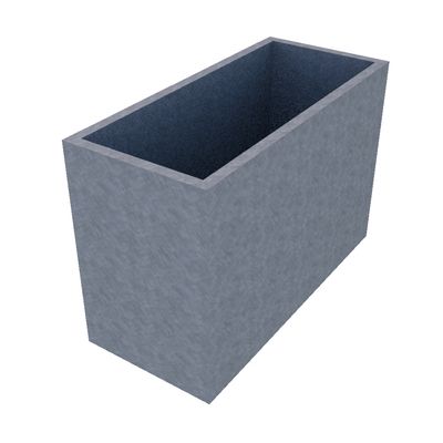 Galvanised Rectangular Planter 900 x 400 x 600