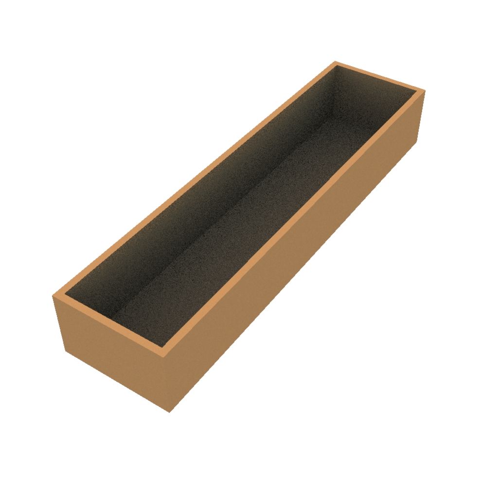 Powder Coated Long Rectangular Planter 2000 x 500 x 300