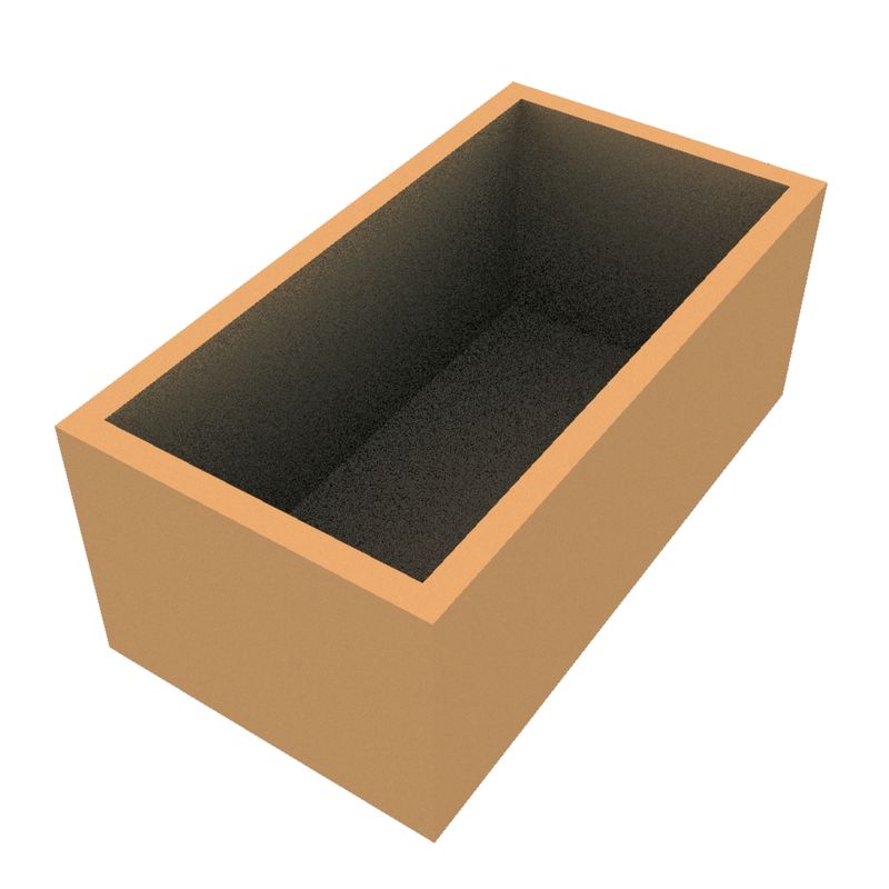 Powder Coated Rectangular Planter 750 x 400 x 300