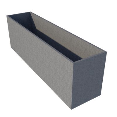 Galvanised Rectangular Planter 2500 x 600 x 800