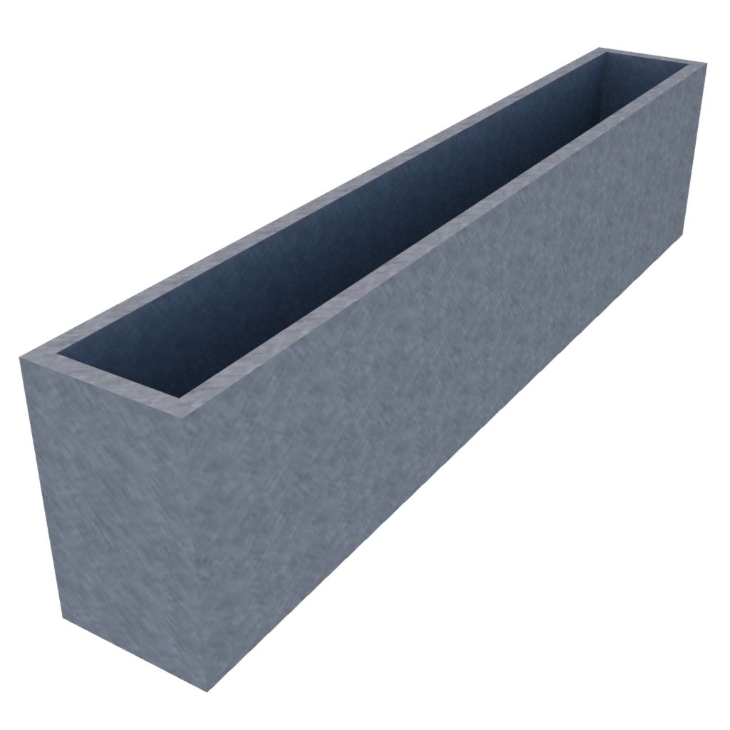 Galvanised Window Box 1720 x 250 x 400
