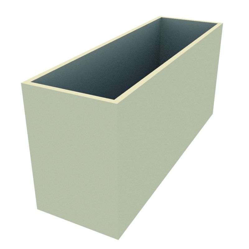 Powder Coated Rectangular Planter 1600 x 500 x 730