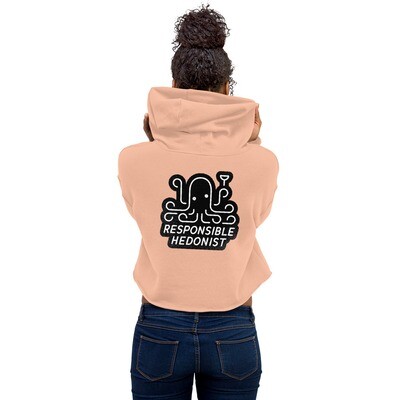 Responsible Hedonist Cropped Hoodie Logo on Back