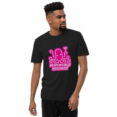Pink Responsible Hedonist Recycled Black T-Shirt