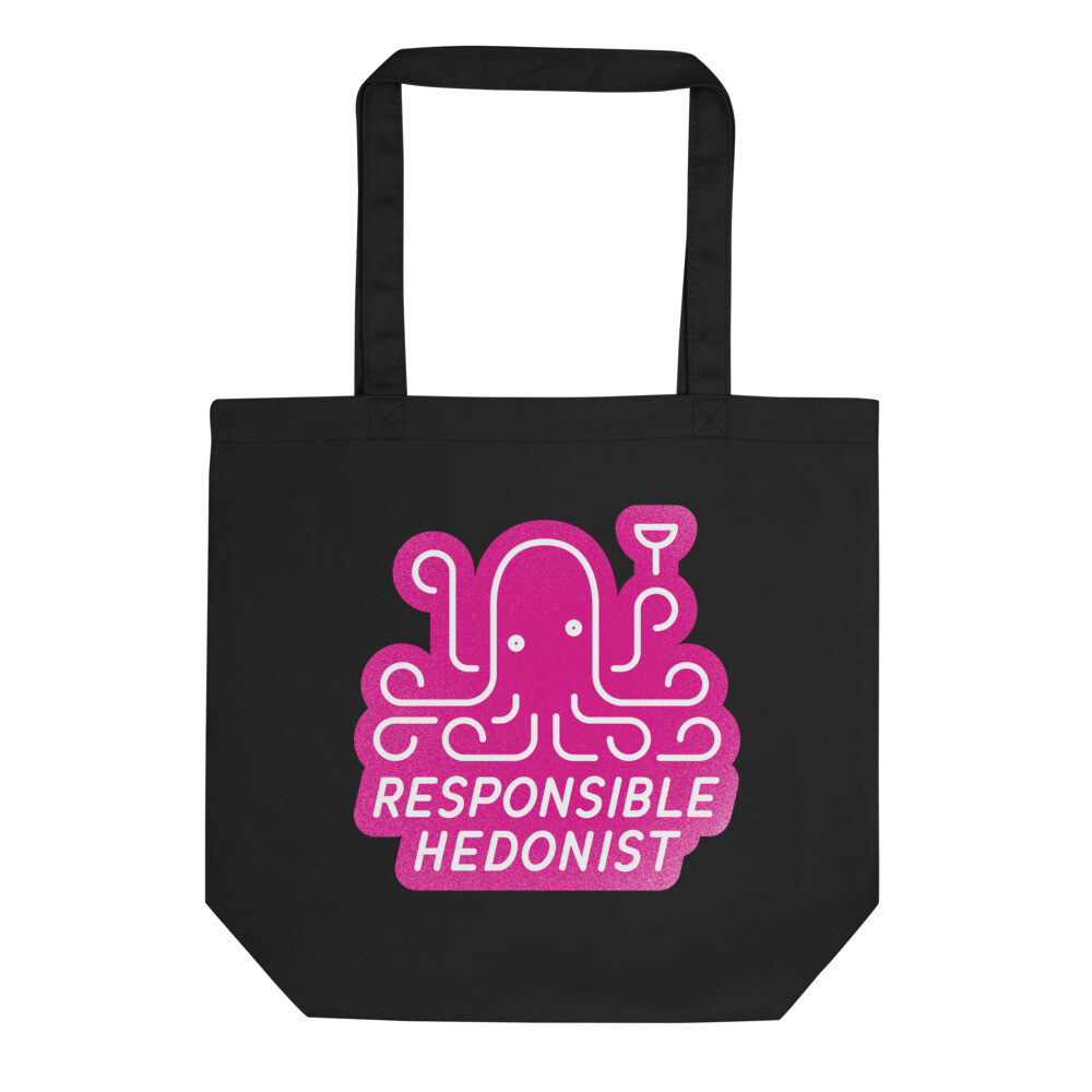 Pink Responsible Hedonist Eco Tote Bag