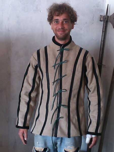 Rüstwams mit geradem Arm – Leinen – Armin Doublet straigt Sleeve natural Linnen
