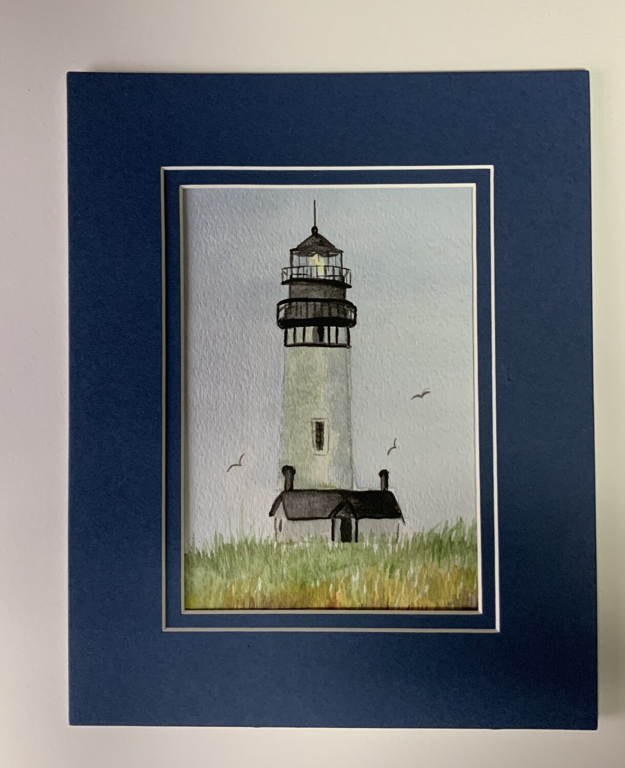 watercolor“Into the light I go” watercolor 8 x 10 lighthouse