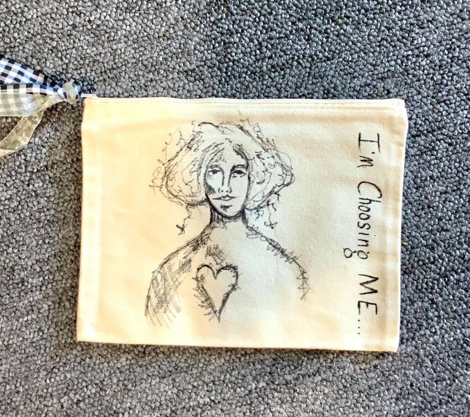 small canvas bag handpainted inspirational quote