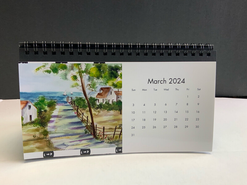 Desk Calendar With My Original Artwork.