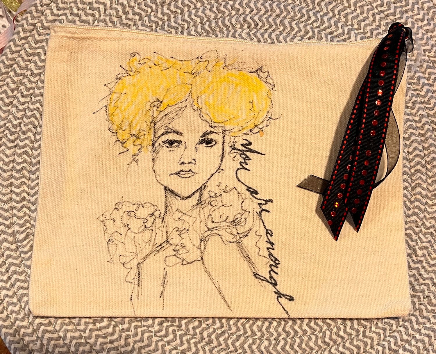 dragonfly canvas bag handpainted