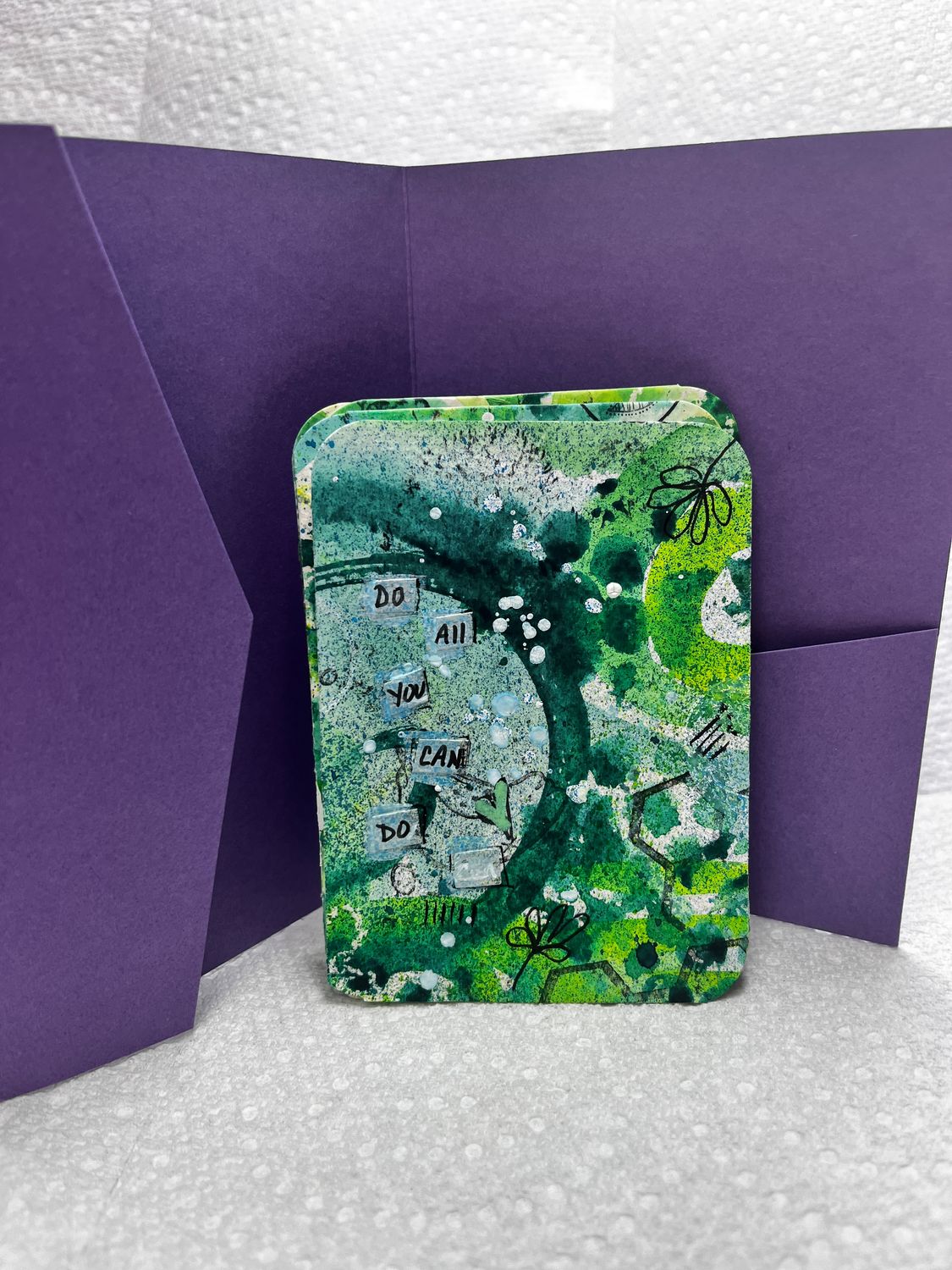 Affirmation cards hand painted watercolor
