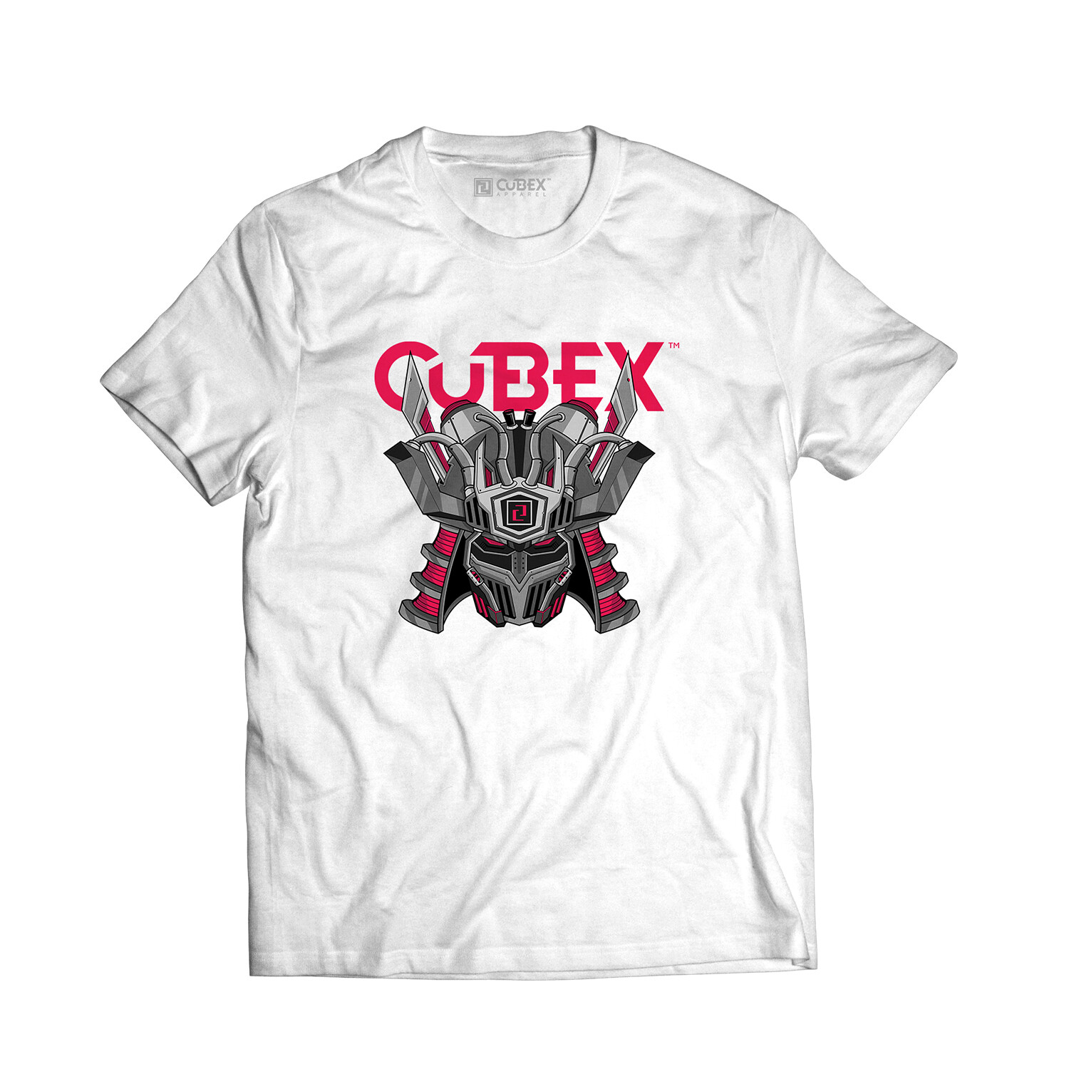 Cubex Mecha White Graphic Tee Style 1