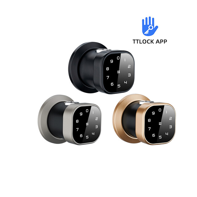 Factory Ttlock Electronic Biometric Security Hotel Furniture Gate Safety Wifi  Digital Electric Door Handle Smart fingerprint door lock