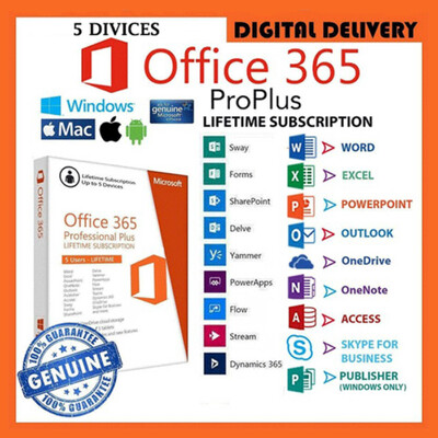 office 365 - 2019 lifetime for 5 devices + 1 TB cloud!!