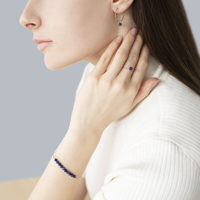 Boucles d'oreilles Lapis Lazuli & Or 14k gold-filled