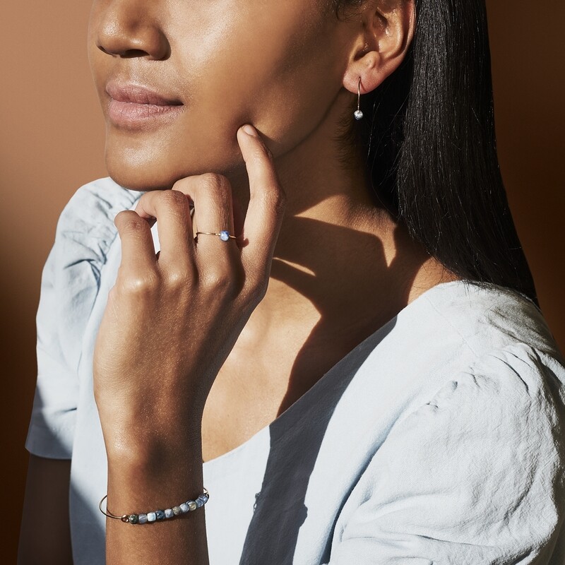 Boucles d'oreilles Cyanite & Or 14k gold-filled