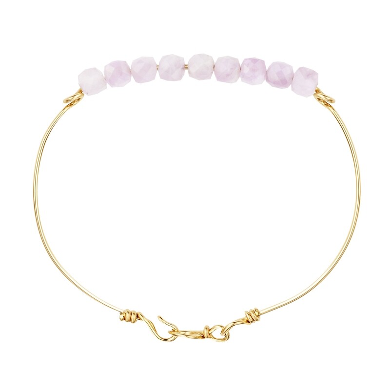 Bracelet Kunzite & Or laminé ou Argent