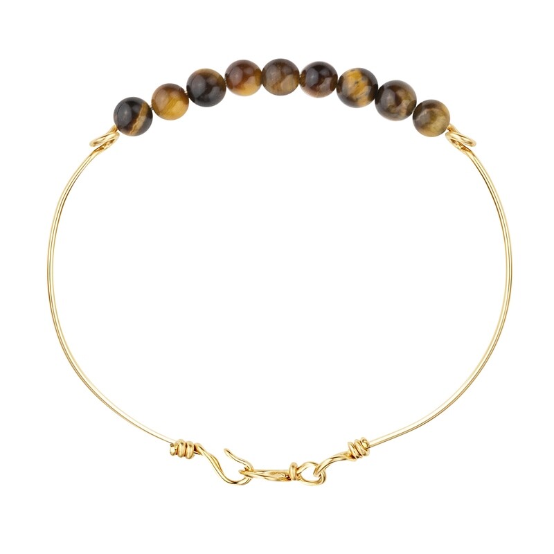 Bracelet Oeil-de-Tigre & Or laminé ou Argent