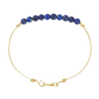 Bracelet Lapis Lazuli & Or laminé ou Argent