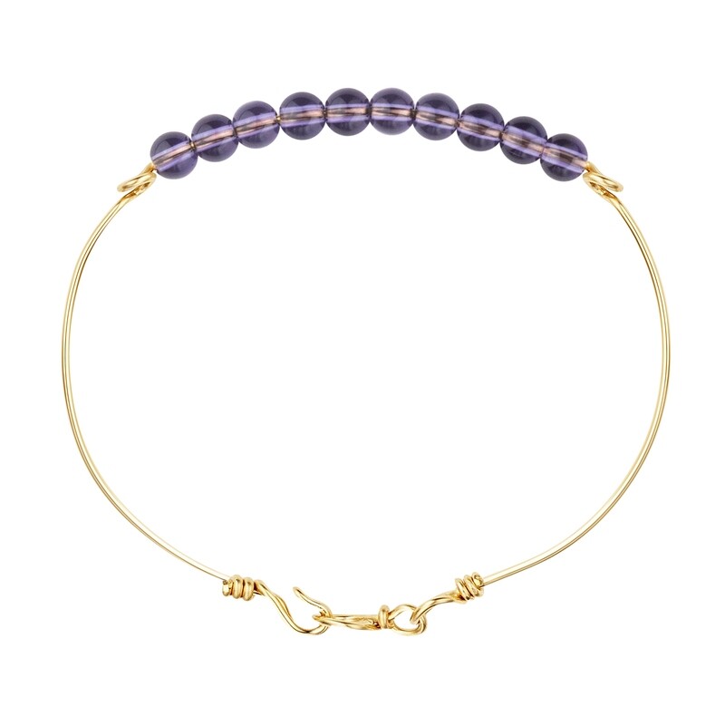 Bracelet Améthyste & Or laminé ou Argent