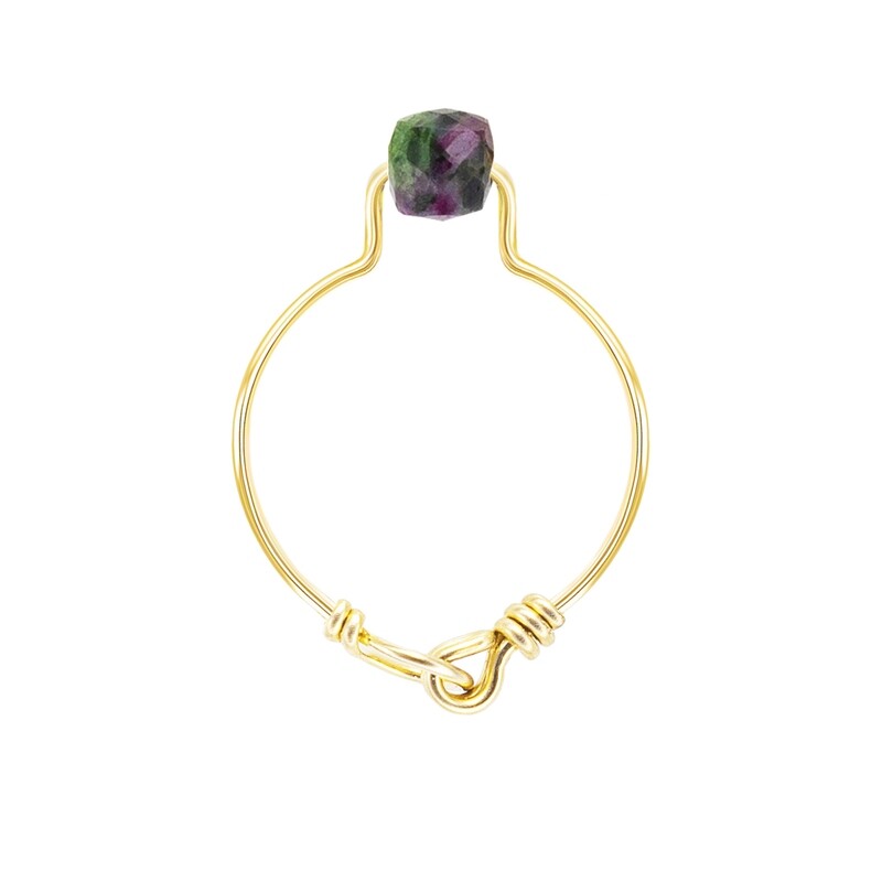 Anyolite and 14k gold-filled Ring