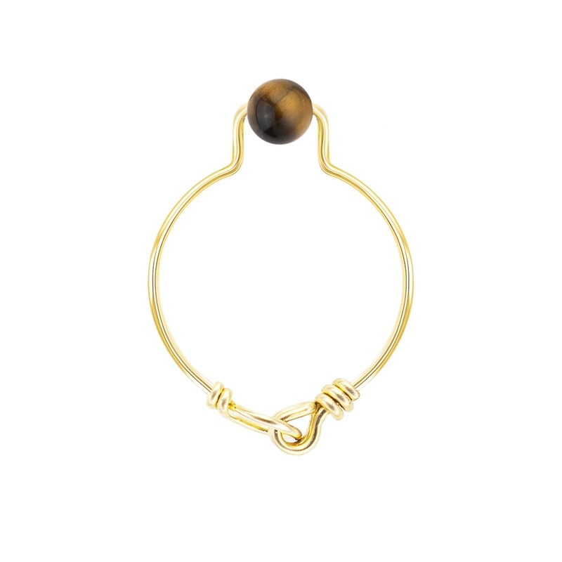 Bague Oeil-de-Tigre & Or 14k gold-filled