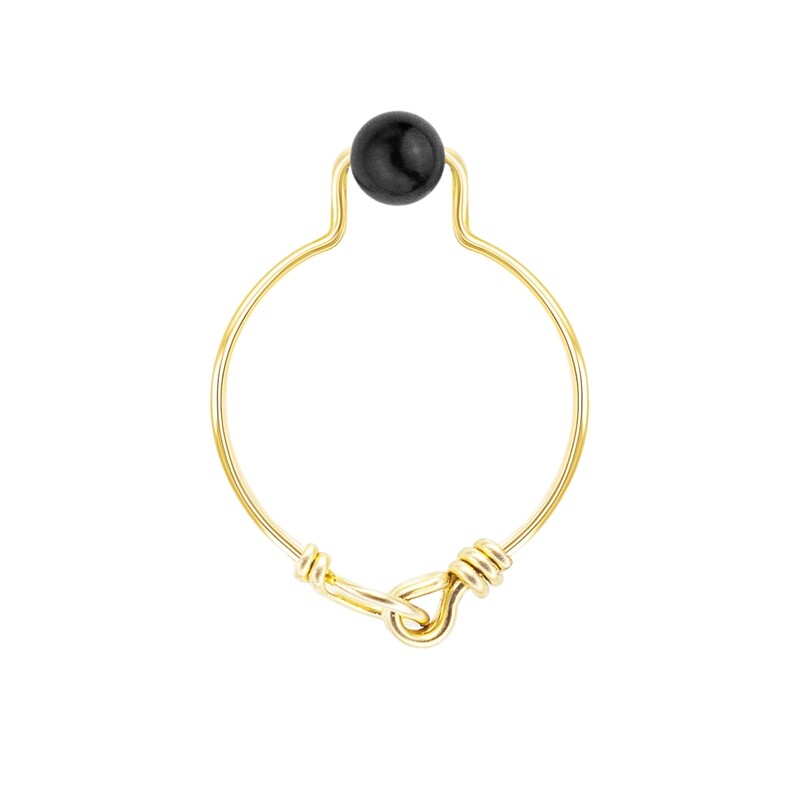 Bague Tourmaline Noire & Or 14k gold-filled