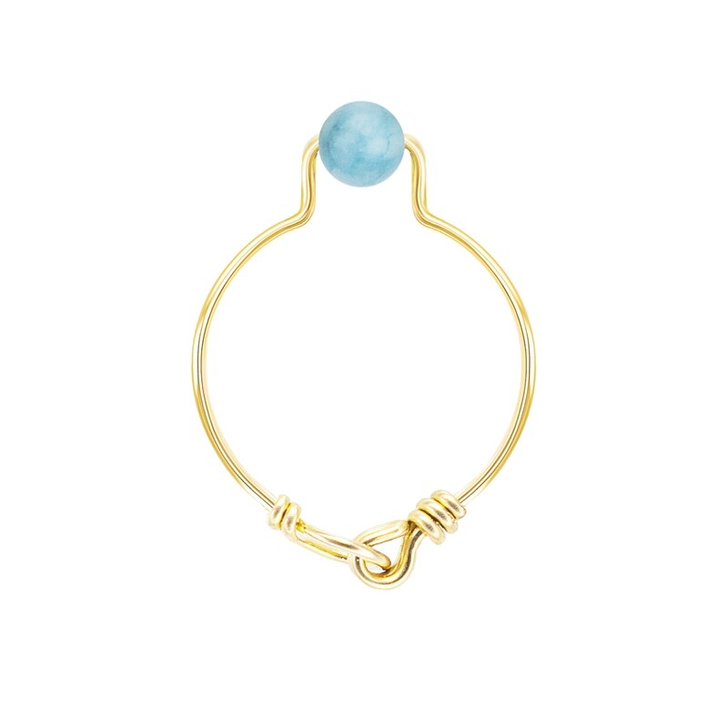 Bague Aigue-Marine & Or 14k gold-filled