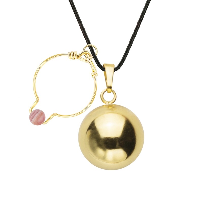 Bola bague Rhodochrosite & cordon