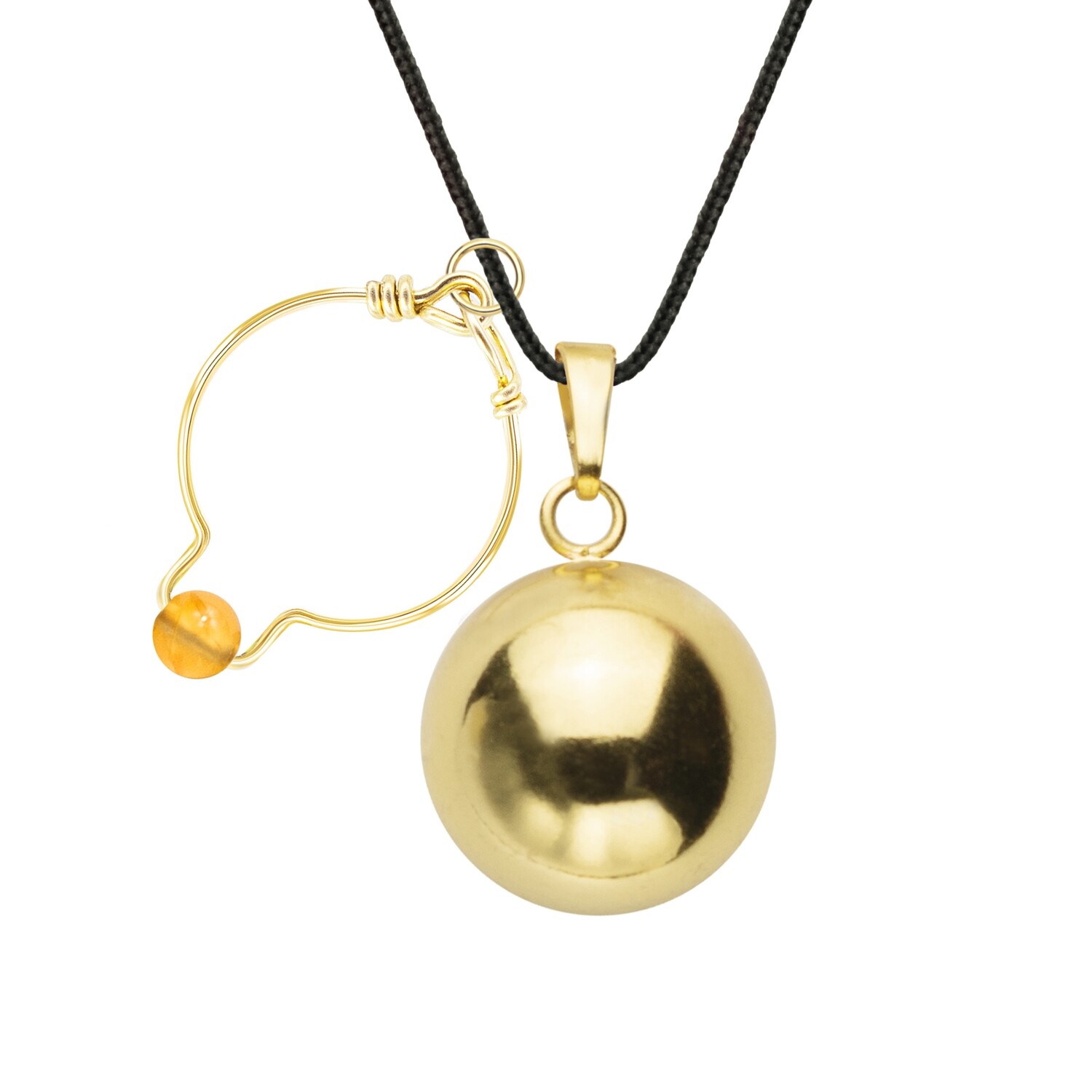 Bola Bague Citrine & cordon